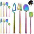 Axyaa Stainless Steel Flatware Set: 12Pcs Matte Silverware Knife Fork Spoon Tableware