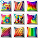 Axyaa Geometric Animal Rainbow Pillow Case for Home Decor 45X45CM