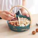 Axyaa Lace Gold Ceramic Fruit Tray Nut Platter Dessert Snack Storage Box