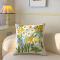 Axyaa Pastoral Flower Embroidery Pillowcase - Canvas Towel Sofa Cushion Cover