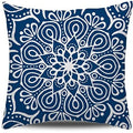 Axyaa Blue Modern Simple Square Pillowcase 40x40cm Home Decor Sofa Cushion Cover