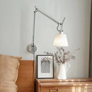 Axyaa Nordic Swing Arm Wall Lamp in Black/White