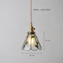 Axyaa Retro Pastoral Stained Glass Pendant Chandelier