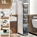 Axyaa Narrow Storage Cabinet: Multi-Tier Slim Organizer for Bathroom/Living Room