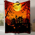Axyaa Halloween Flannel Blanket | Autumn Winter Warm Gift Blanket