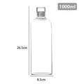Axyaa 1000ml Glass Water Bottle with Time Marker Cover for
Water Drink and Outdoor, Transparent Large Capacity Bottle