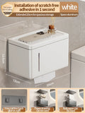 Axyaa Toilet Tissue Box: Wall Mounted Bathroom Paper Storage Rack