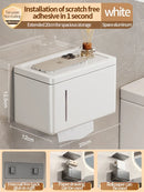 Axyaa Toilet Tissue Box: Wall Mounted Bathroom Paper Storage Rack