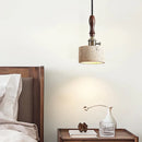 Axyaa Nordic Stone Travertine LED Pendant Light Hanging Fixture for Living Room