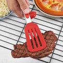 Axyaa Silicone BBQ Tongs - Kitchen Cooking Tool for Steak, Bread, Vegetables, Fruits