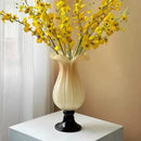 Axyaa High-Footed Glass Vase and Ornament - Ancient Style Elegance
