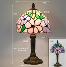 Stained Glass Red Rose Table Lamp 8 Inches by Axyaa for Home Office