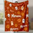 Axyaa Coral Fleece Flannel Blanket: Halloween Gift, Office Nap, Casual Blanket
