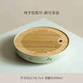 Axyaa Hand-painted Bamboo Tea Tray for Teapot Brewing and Insulation