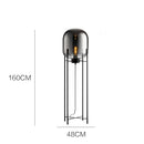 Axyaa Smoke Gray Glass Floor Lamp Industrial Style Nordic Creative Personality