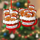 Axyaa Custom Family Gingerbread Christmas Ornament - Personalized Resin Decor