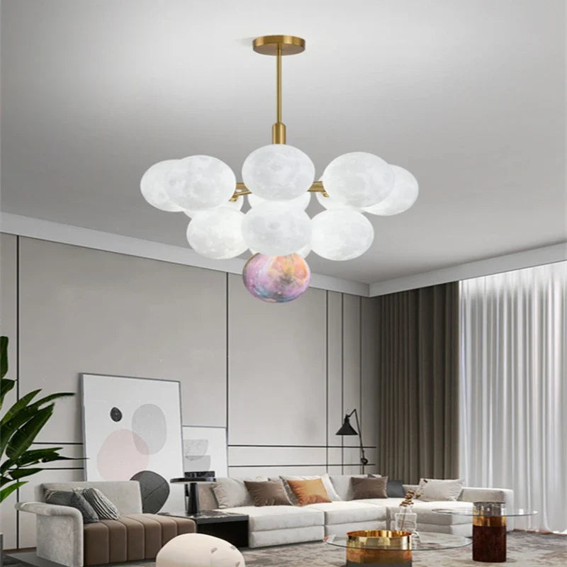 Luxury Axyaa LED Chandelier for Living Room, Restaurant, Kitchen, Bedroom - Modern Nordic Ceiling Pendant Light