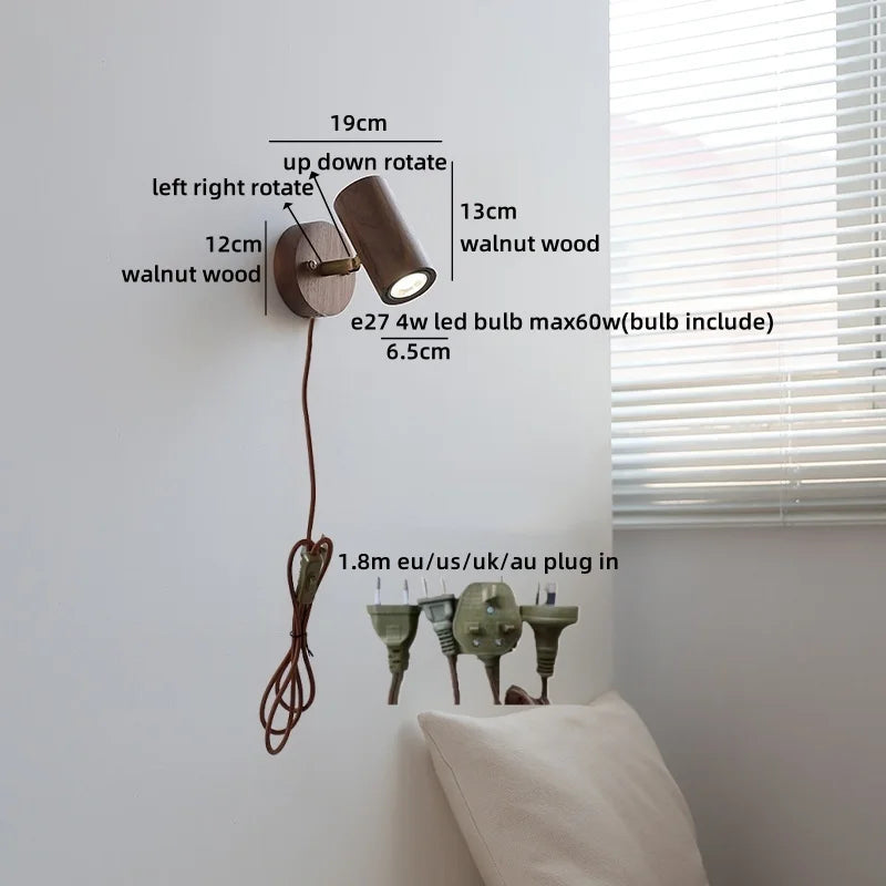 Nordic LED Wall Light Mirror Bathroom Swing Arm Aplique Pared by Axyaa