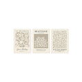 Neutral Abstract Wall Art Set by Axyaa: Beige Plant Prints, Unframed William Morris & Taupe Matisse Reprints