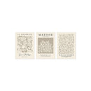 Neutral Abstract Wall Art Set by Axyaa: Beige Plant Prints, Unframed William Morris & Taupe Matisse Reprints