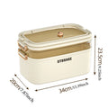 Axyaa 3-Tier Transparent First Aid Organizer Box with Lockable Pill Case