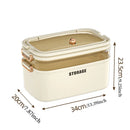 Axyaa 3-Tier Transparent First Aid Organizer Box with Lockable Pill Case