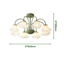 Axyaa Orchid Wind Chime Chandelier - Romantic Floral Pendant Lamp for Living Room