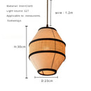 Axyaa Southeast Asia Fabric Pendant Lamp Farmhouse Light Fixtures