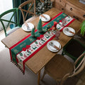 Axyaa Snowflake Jacquard Table Runner: Festive Décor for Winter Home