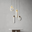 Axyaa White Black Pendant Lamp - Dimmable LED Hanging Light for Bedside Decor