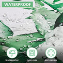 Axyaa Eucalyptus Watercolor Plant Leaves Shower Curtain - Set with Hooks