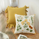 Axyaa Floral Embroidered Pillow Cover 45x45cm for Home Decoration