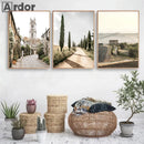 Axyaa Green Tree Landscape Canvas Print - Nordic Living Room Wall Art Decor