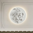 Axyaa High-end Circular White Glass Wall Lamp for Bedroom and Living Room