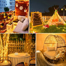 Axyaa Solar String Lights - Outdoor Fairy Lights, Waterproof, Copper Wire, 20/50/100LED