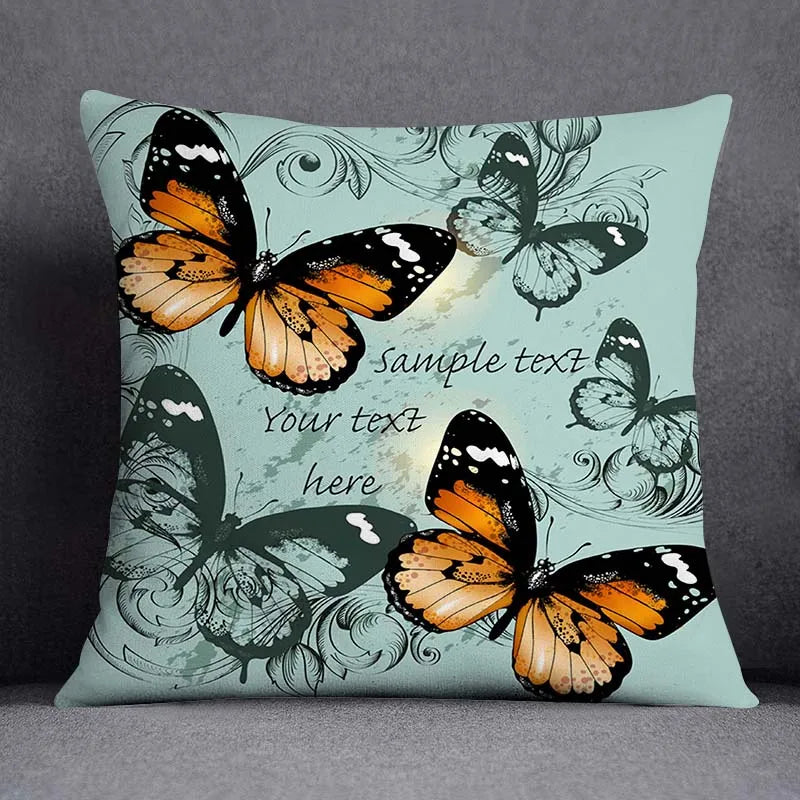 Axyaa Dark Green Floral Animal Pattern Pillowcase - 45cm
