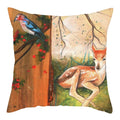 Blue Bird Print Cushion Cover by Axyaa - Home Decor Pillow Case for Sofa Bed