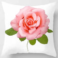 Axyaa Yellow Rose Print Pattern Cushion Cover for Home Decor