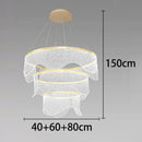 Axyaa Modern Acrylic Pendant Light Chandeliers LED - Indoor Staircase Hanging Lamp