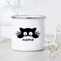 Axyaa Cartoon Panda Dog Enamel Coffee Mug Custom Name Kids Birthday Gift