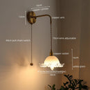 Axyaa Nordic Copper LED Wall Light Fixture: Modern Interior Lamp for Bedroom, Bathroom, Balcony