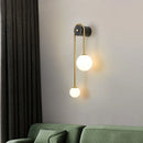 Gold LED Wall Sconce Glass Ball Lamp Nordic Style Axyaa Modern Luminaire