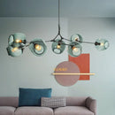 Axyaa Molecular Glass Chandelier LED Pendant Light for Home Decor