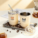 Axyaa Double Wall Stainless Steel Insulated Coffee Mug with Straw