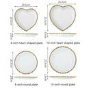 Axya Ceramic Dinnerware Set - White Round Bowl, Plate, and Dish for Steaks, Salads