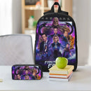 Axyaa 3Pcs Fantastic Four School Bag Set for Girls Boys & Pen Backpack Lunch Box