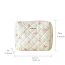 Axyaa Bow Makeup Bag: Large Capacity Portable Travel Toiletry Cosmetics Storage
