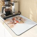 Axyaa Cheetah Print Absorbent Drying Mat & Coasters Set
