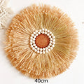 Axyaa Nordic Rattan Wall Basket Decor - Hanging Ornament and Crafted Wall Frame