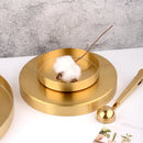 Axyaa Gold Nordic Stainless Steel Decorative Tray Jewelry Display Organizer